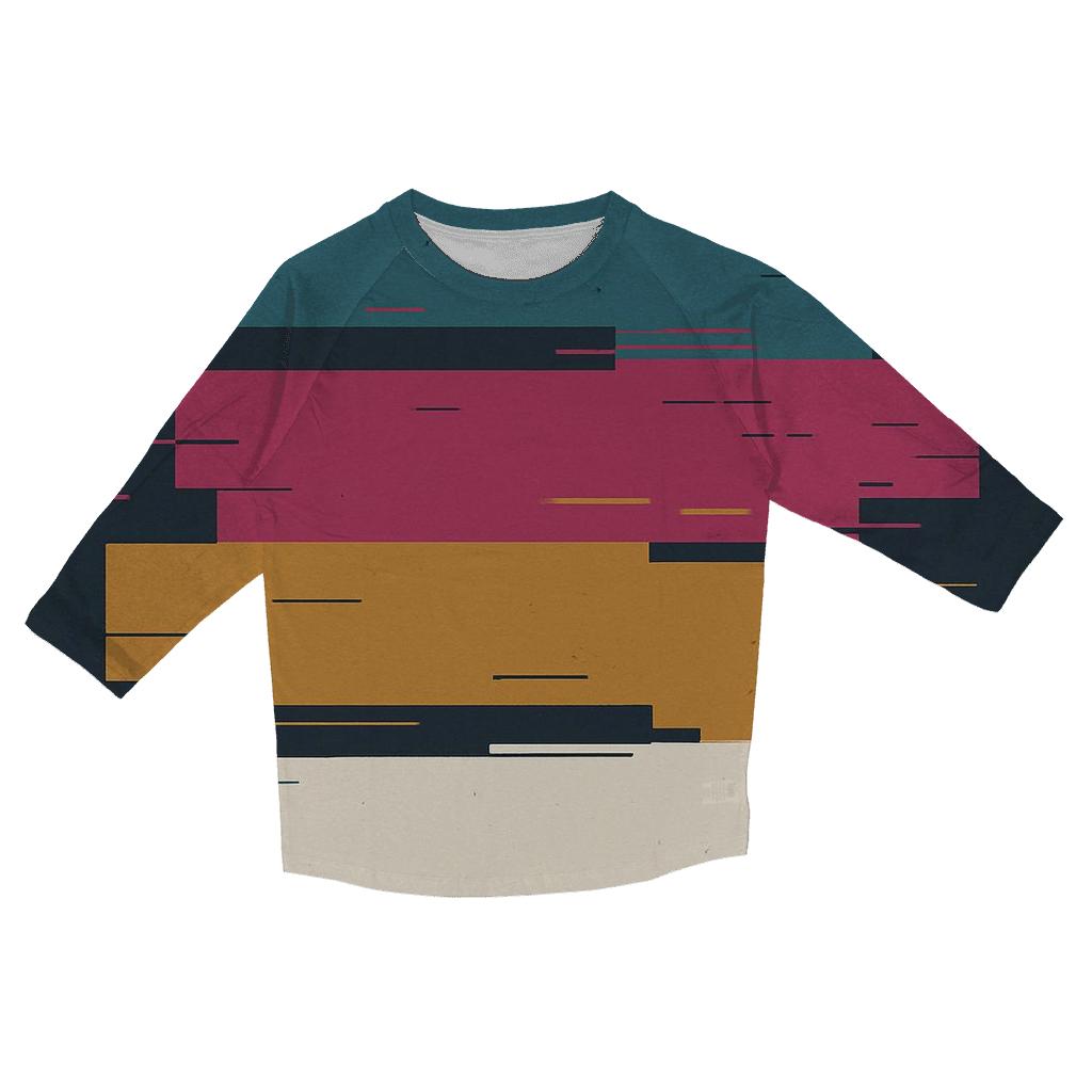 Analog Glitch Bars trendy 3/4 sleeve tops