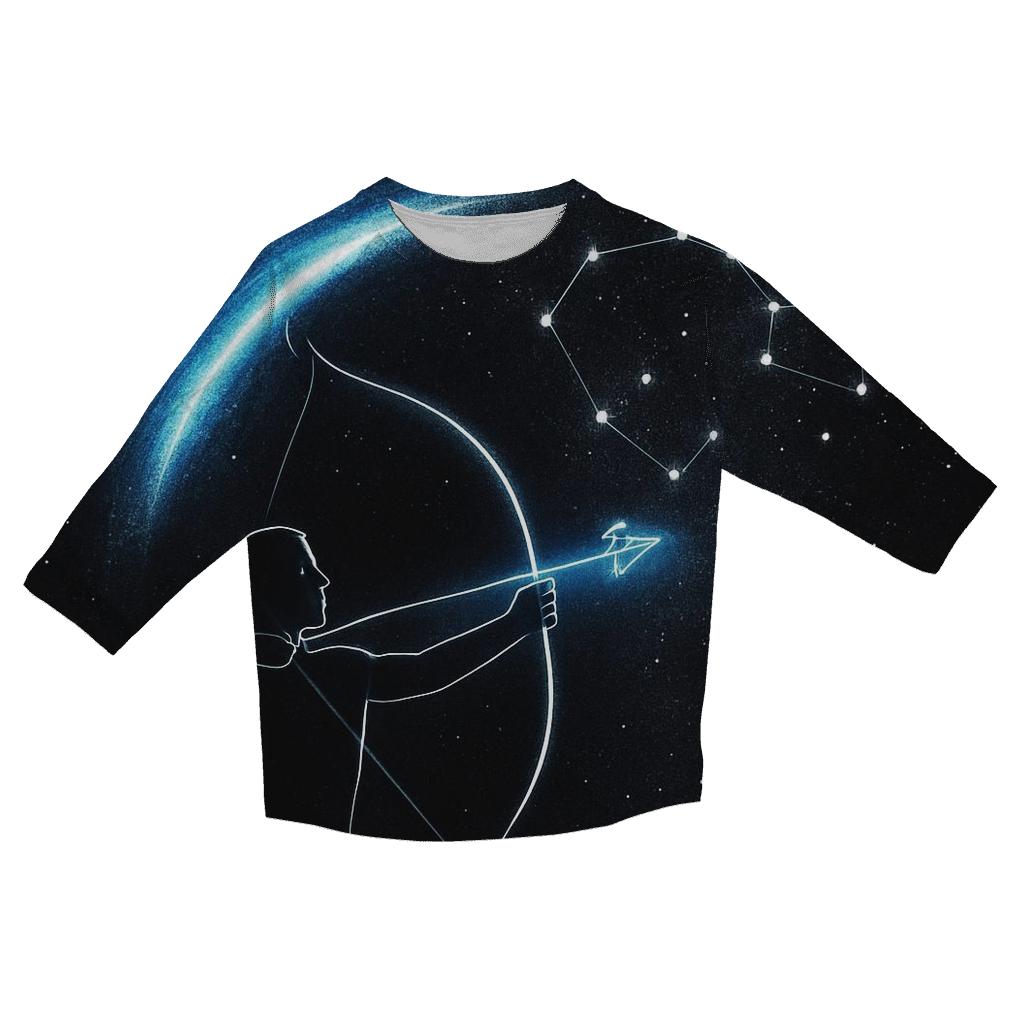 Sagittarius Cosmic Archer Trail personalized 3/4 sleeve tees
