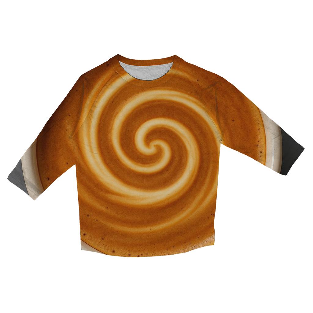 Golden Crema Spiral trendy 3/4 sleeve tops