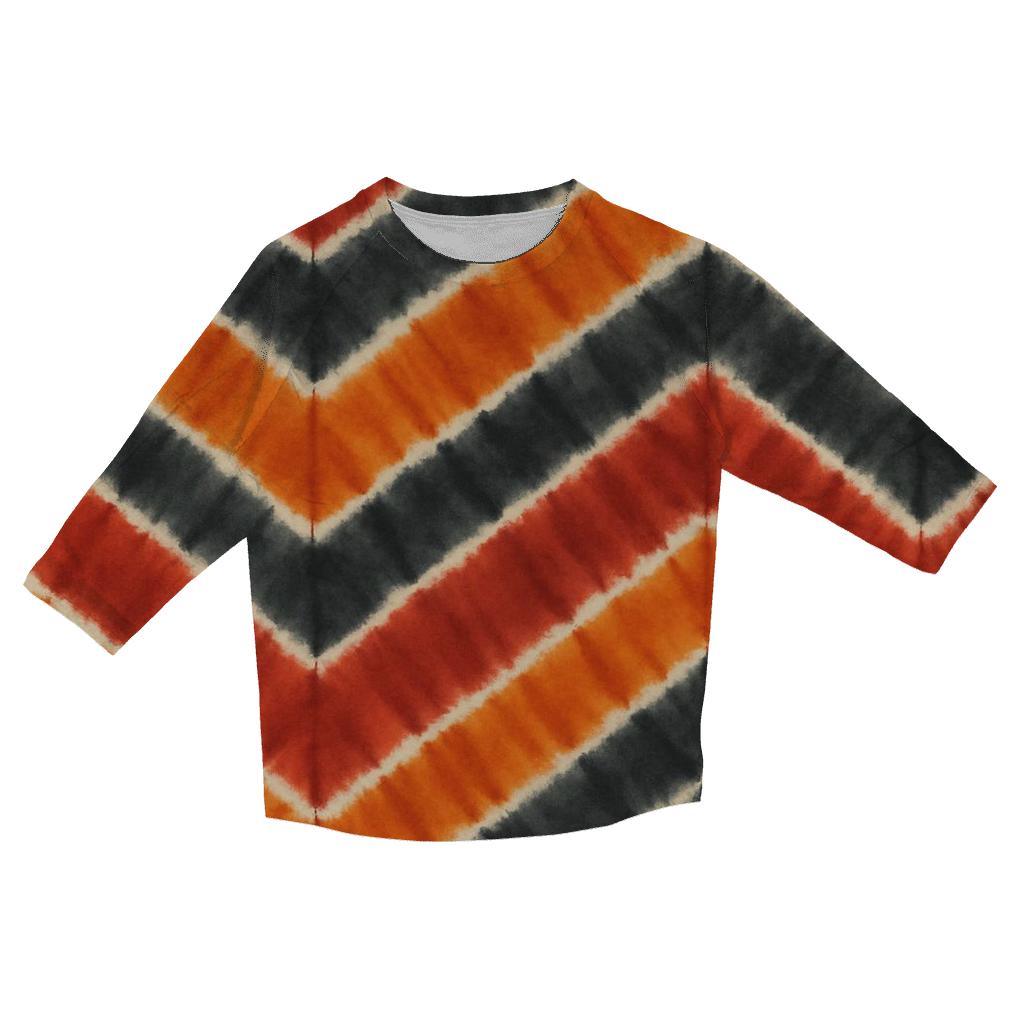 Volcanic Chevron Accordion Bands printed three quarter sleeve shirts