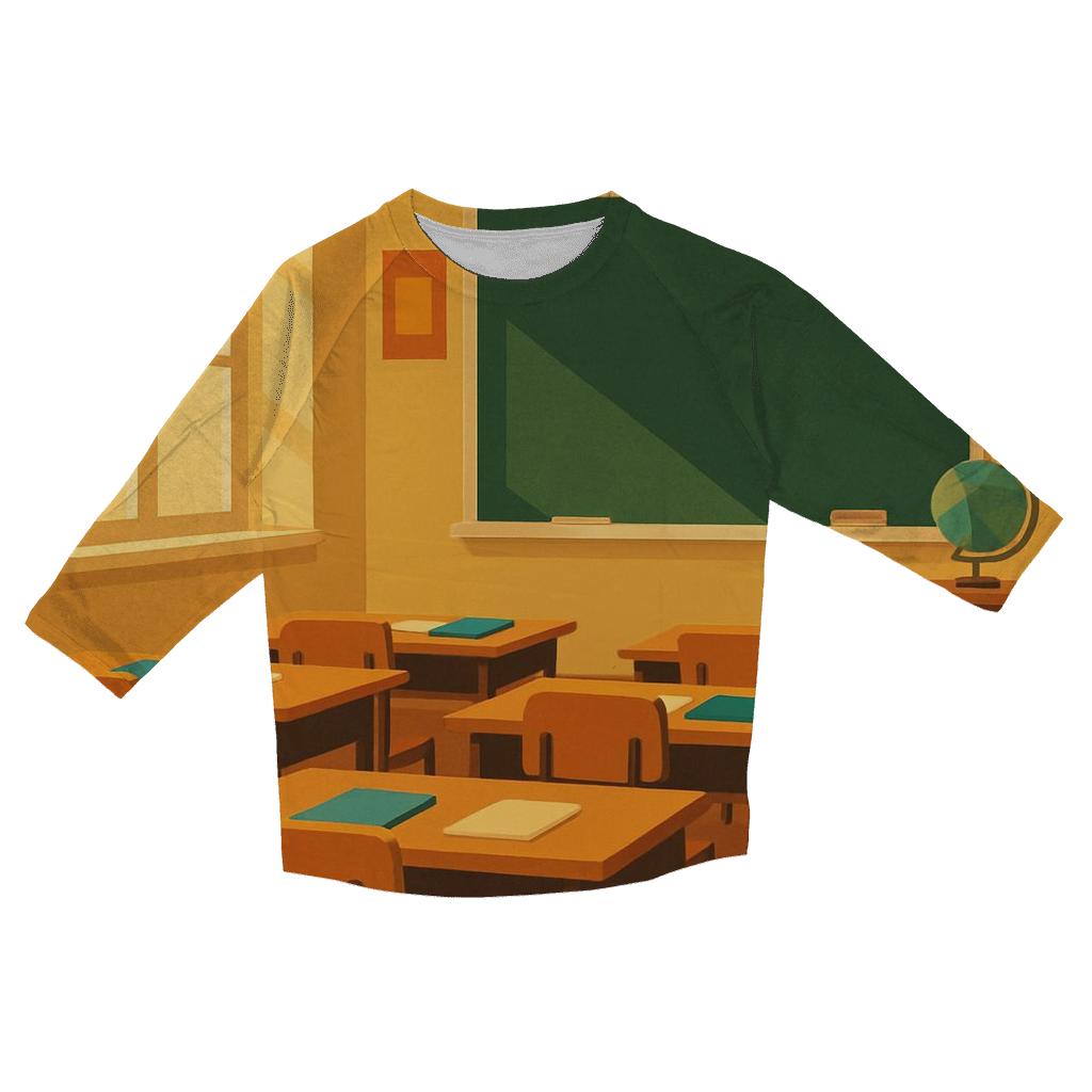 Classroom Chalkboard Vibes designer 3/4 sleeve blouses