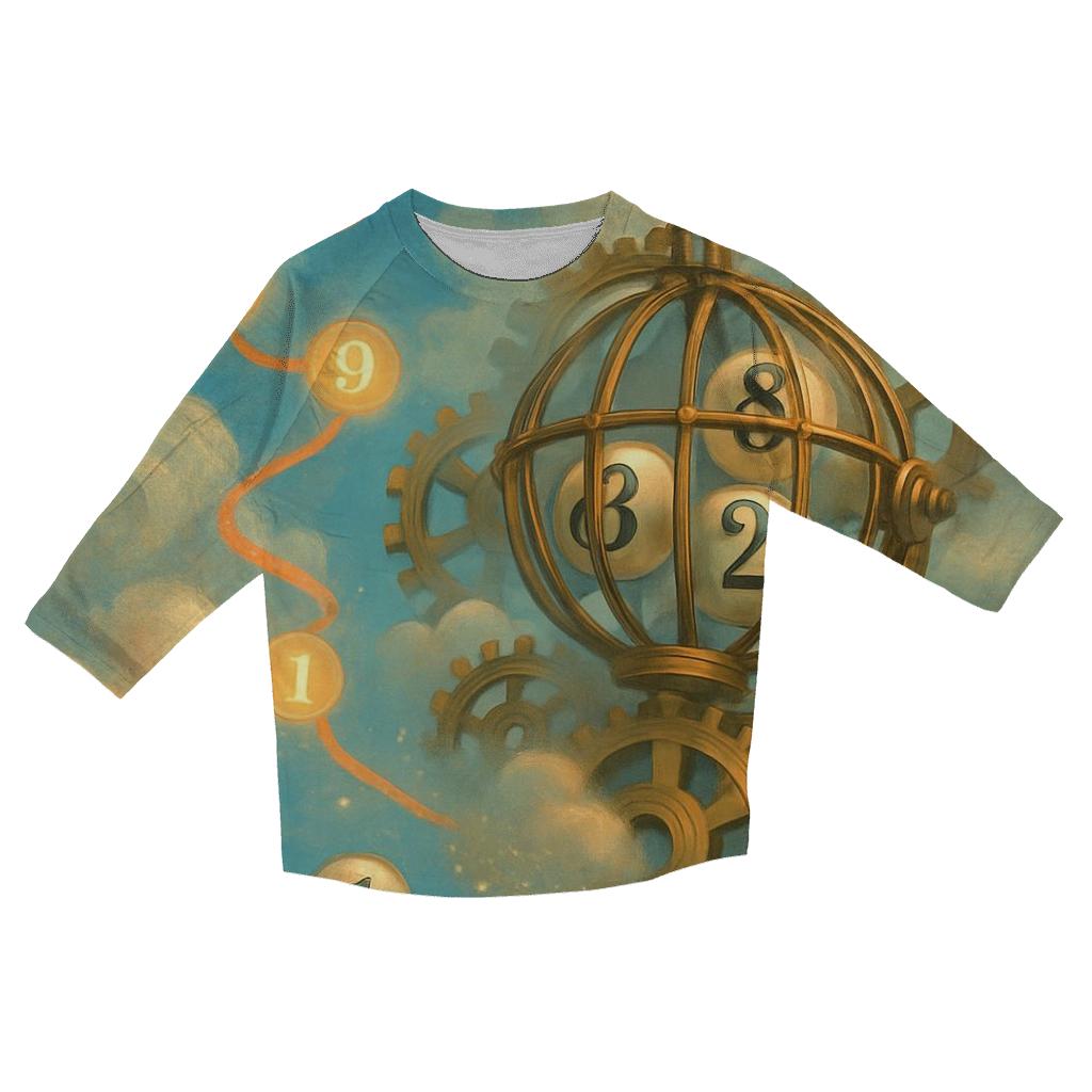 Clockwork Cloud Lottery stylish quarter sleeve tops
