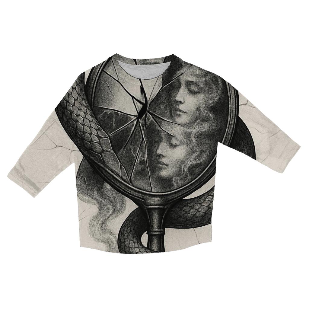 Broken Mirror Ouroboros cotton quarter sleeve shirts