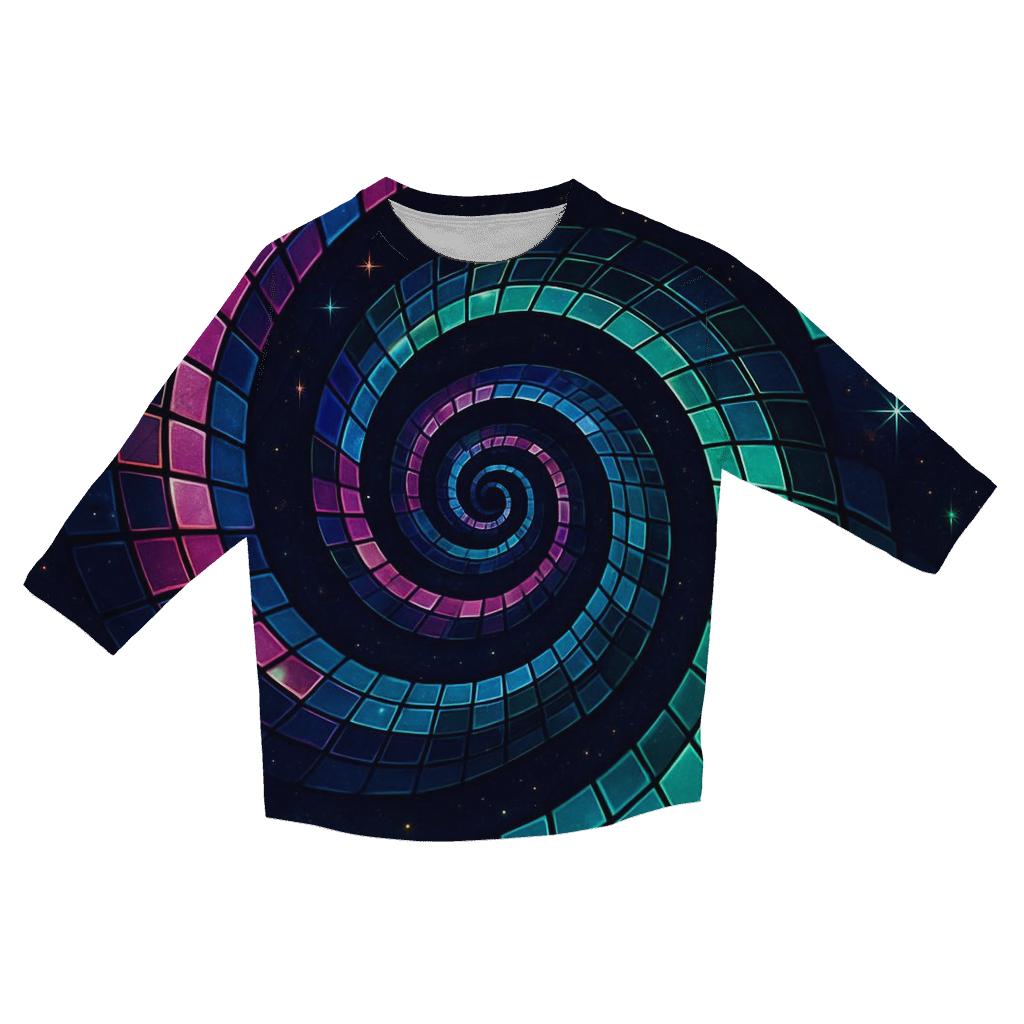 Crystalline Disco Spiral personalized 3/4 sleeve tees