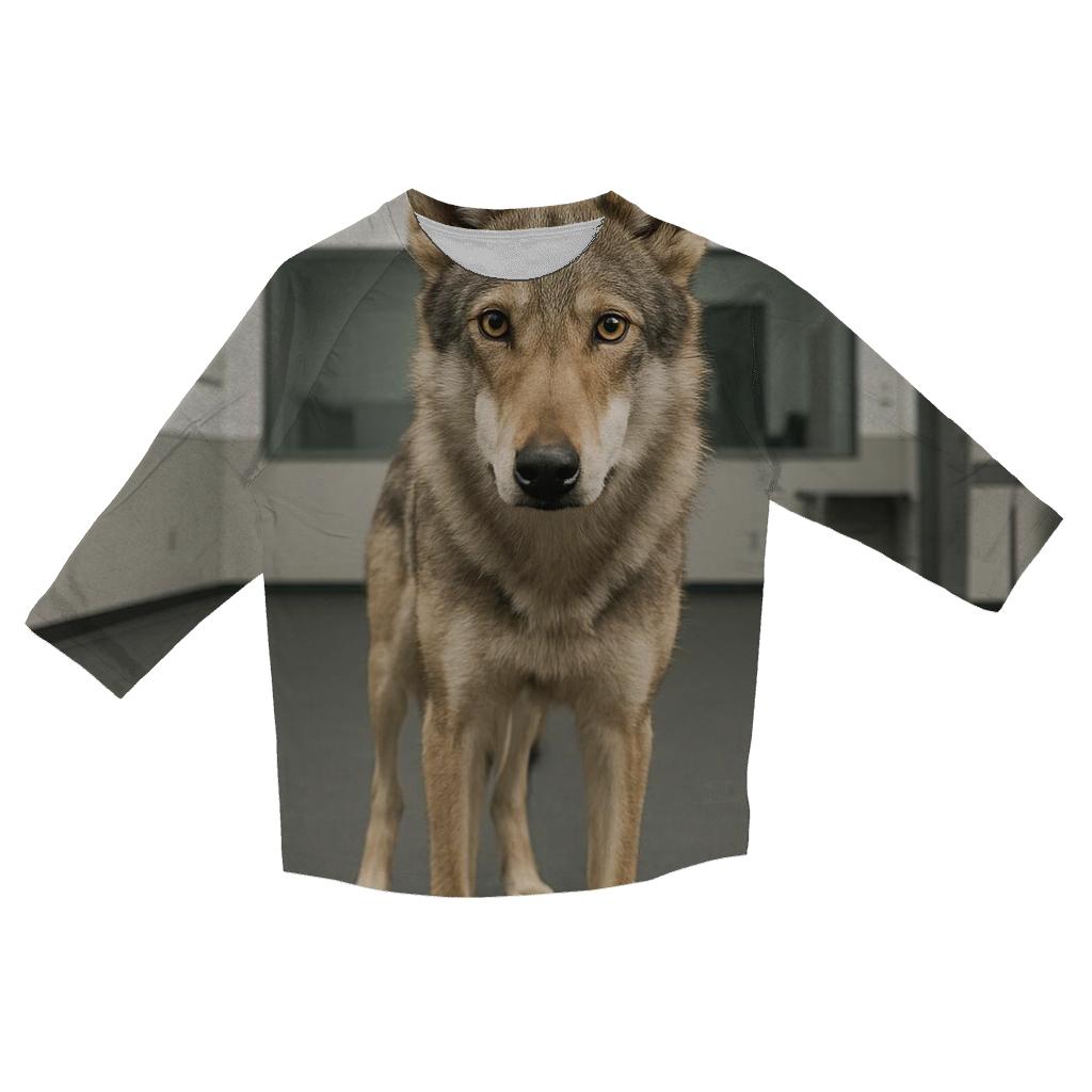 Saarloos Wolfdog In Controlled Behavior Study custom 3/4 sleeve shirts