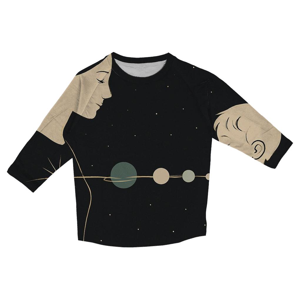 Celestial Thread Between Two Hearts custom 3/4 sleeve shirts