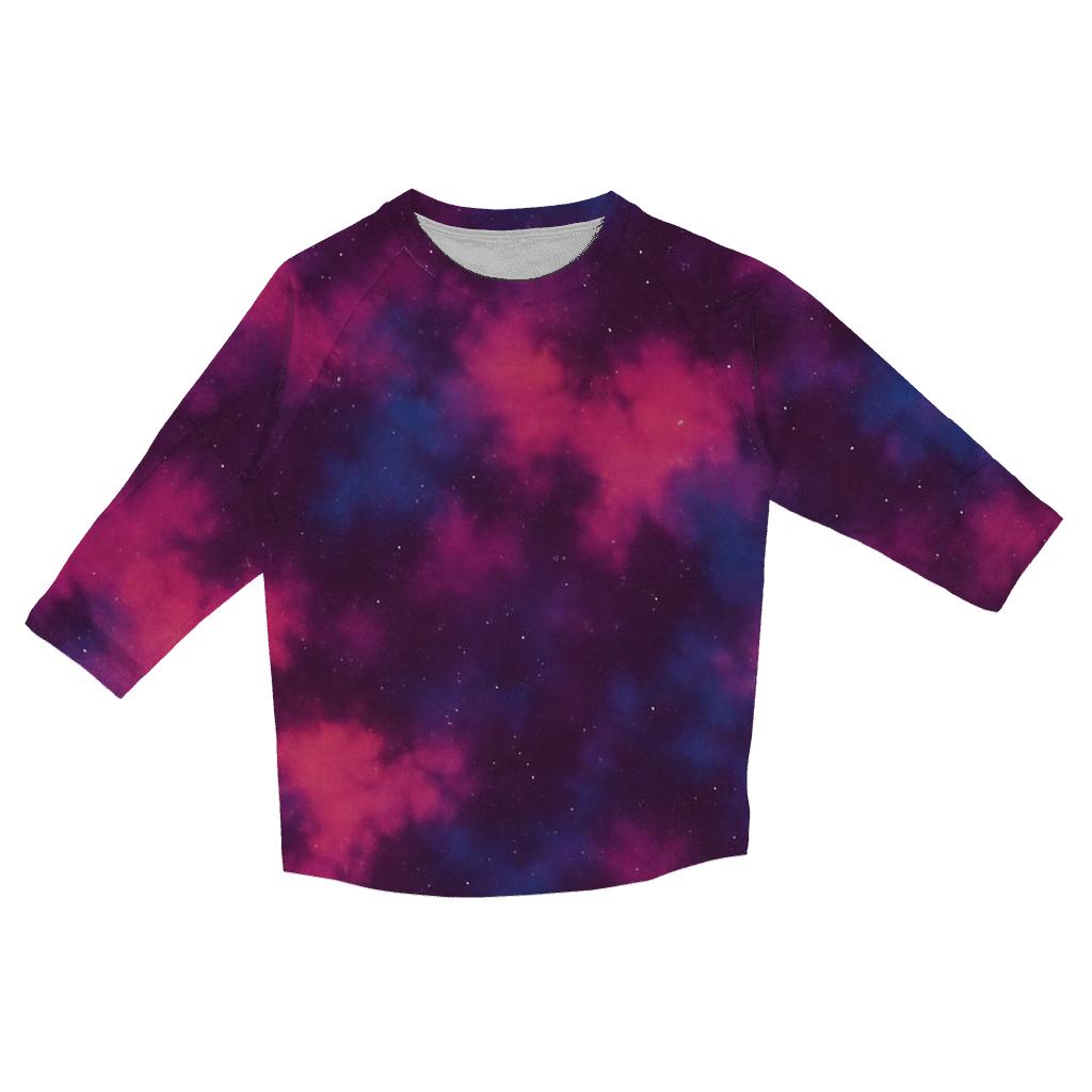 Nebula Speckle Scrunch Field printed three quarter sleeve shirts