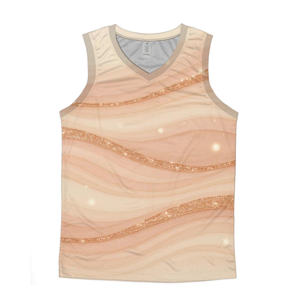 Rose Quartz Glitter Tide personalized athletic tanks