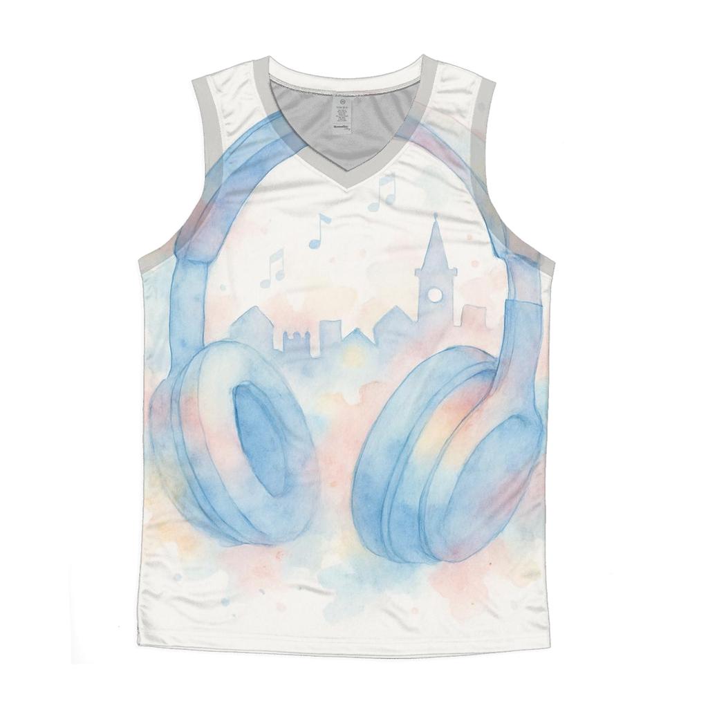 Watercolor Headphone Daydream stylish racerback tanks