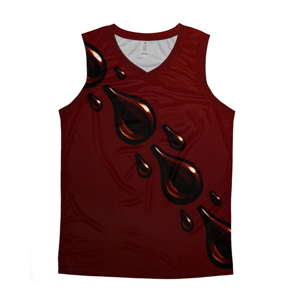 Crimson Drip Cascade casual summer tank tops