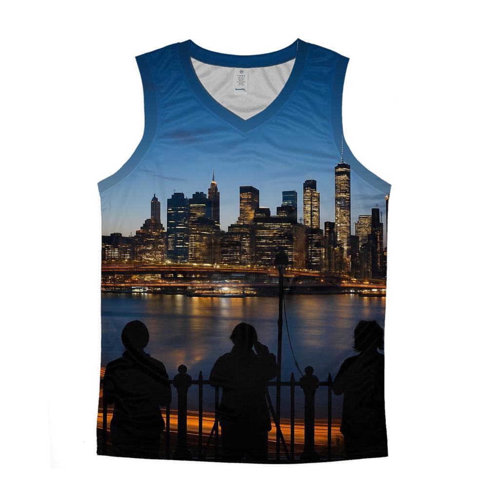 Brooklyn Heights Promenade Blue Hour Panorama stylish racerback tanks