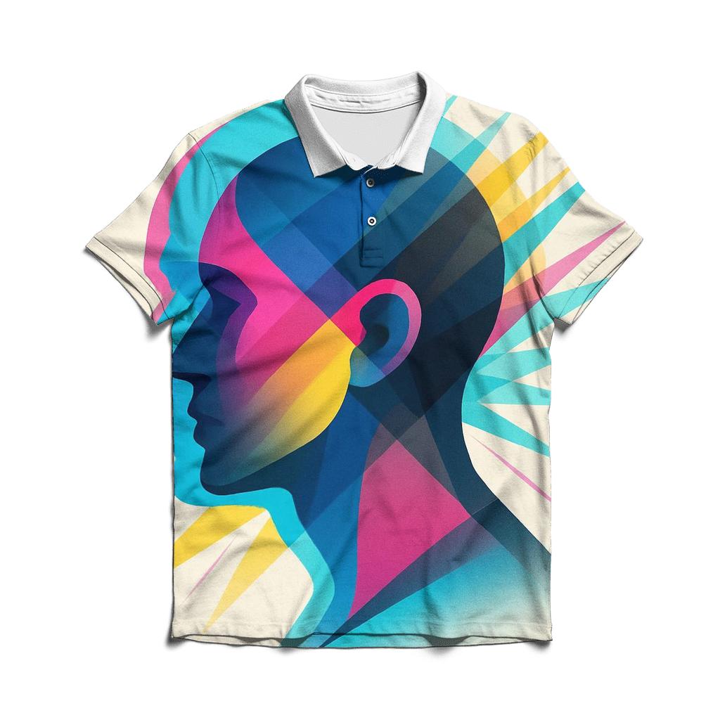 Prismatic Echo Portrait designer slim fit polos