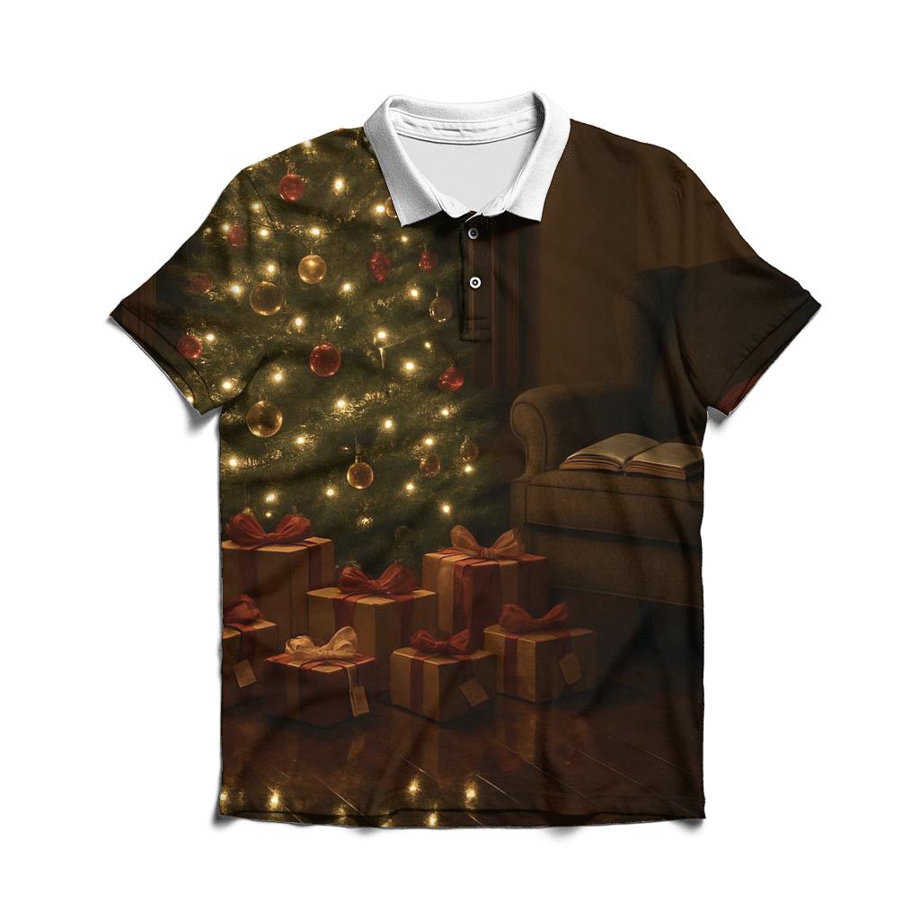 Midnight Gifts Beneath The Tree designer slim fit polos