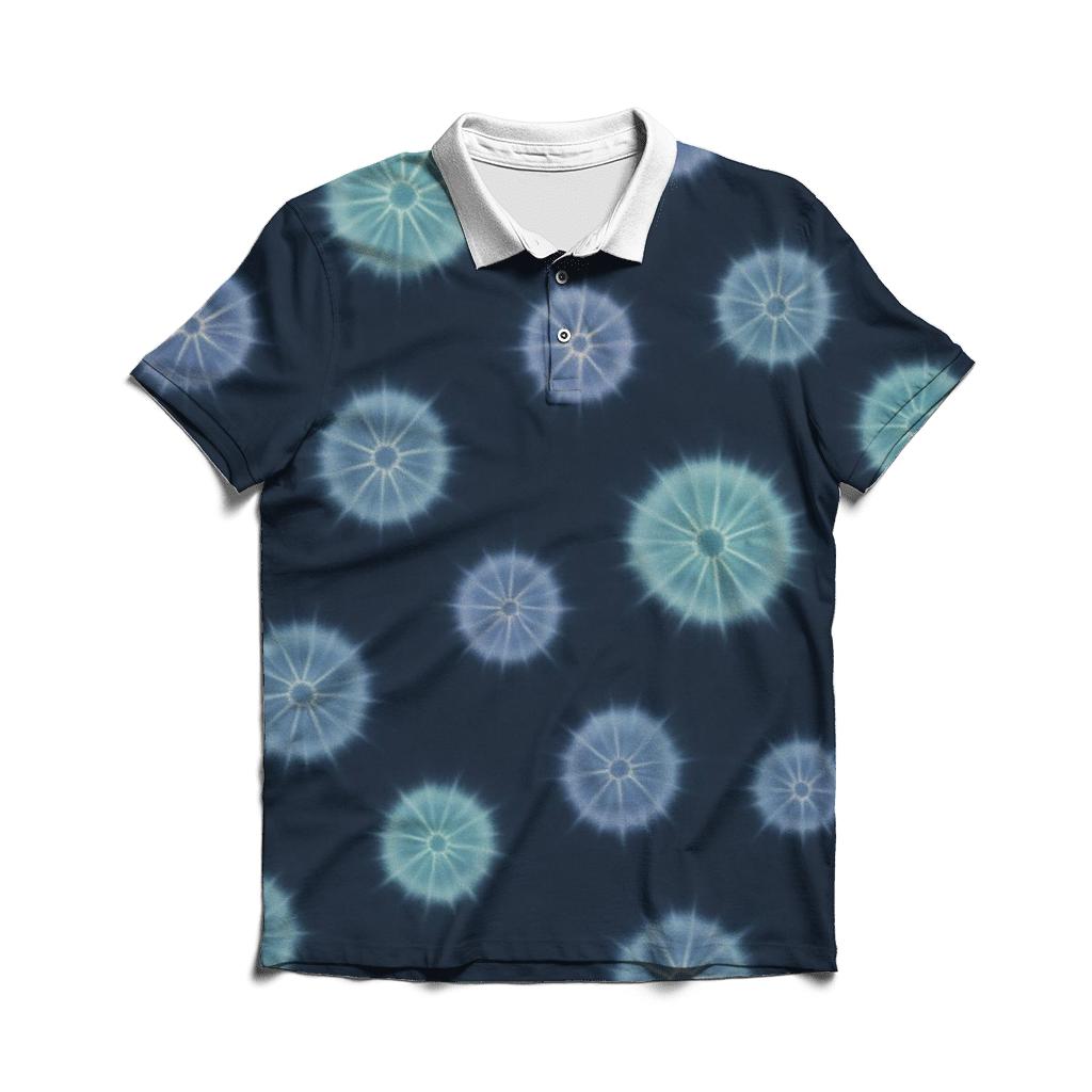 Midnight Kumo Galaxy Cluster classic pique polos