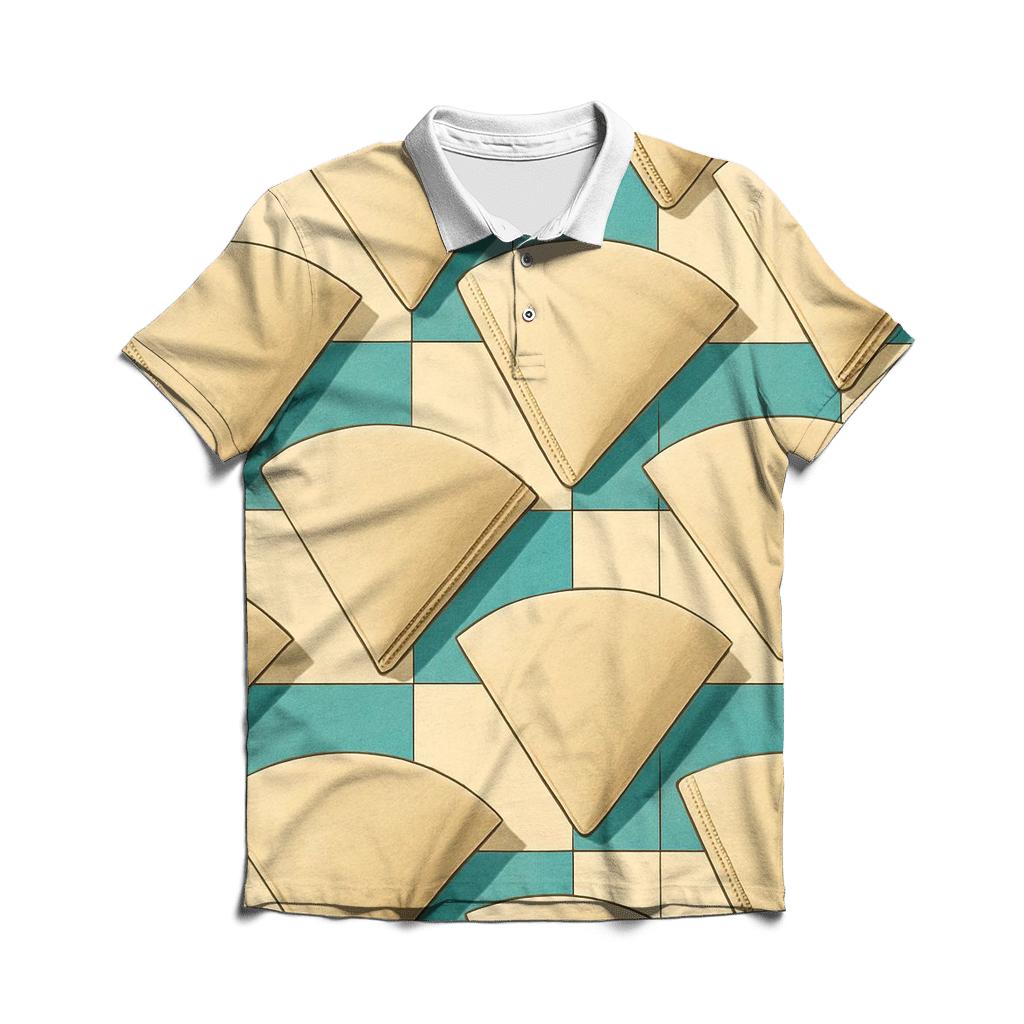 Turquoise Filter Weave classic pique polos