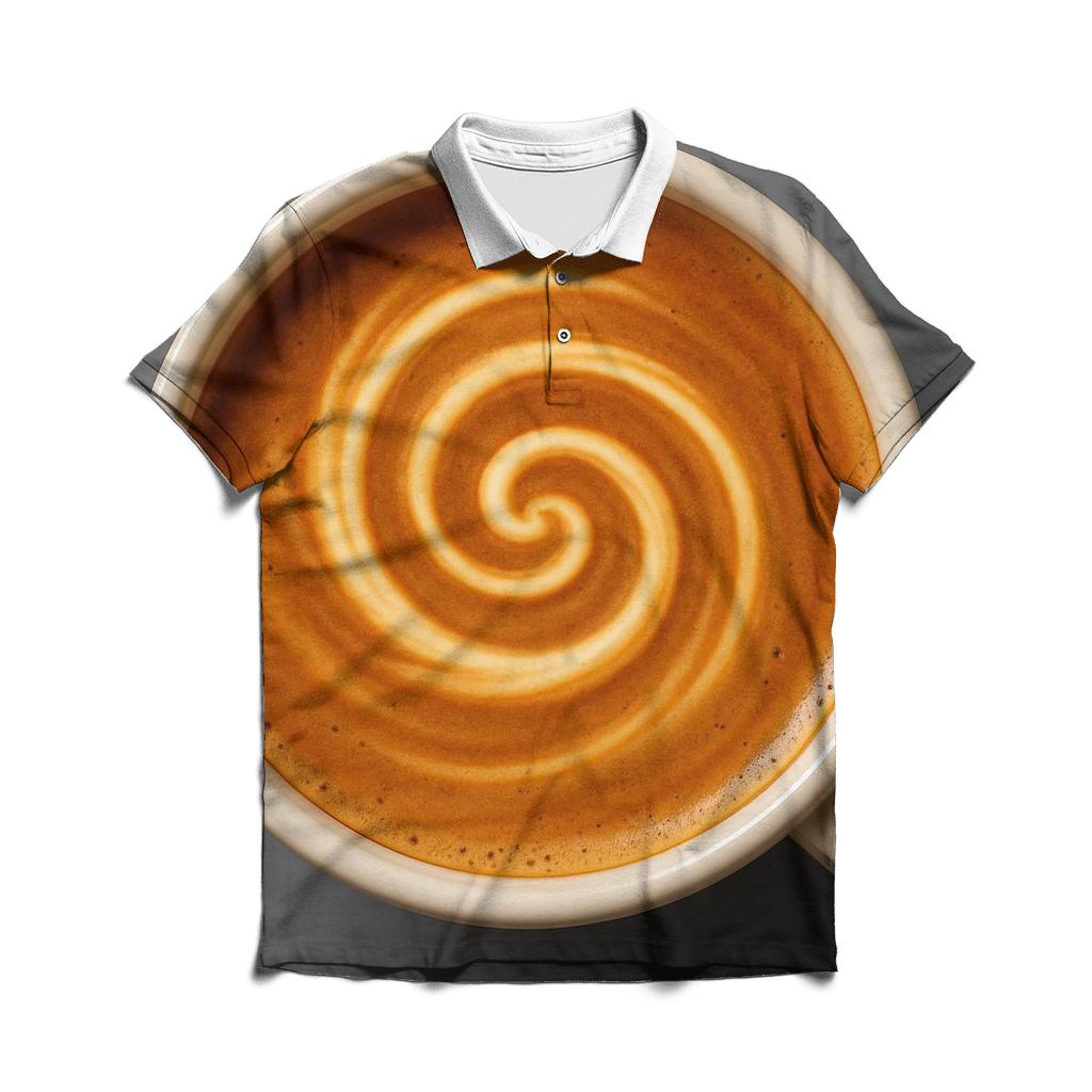 Golden Crema Spiral classic pique polos
