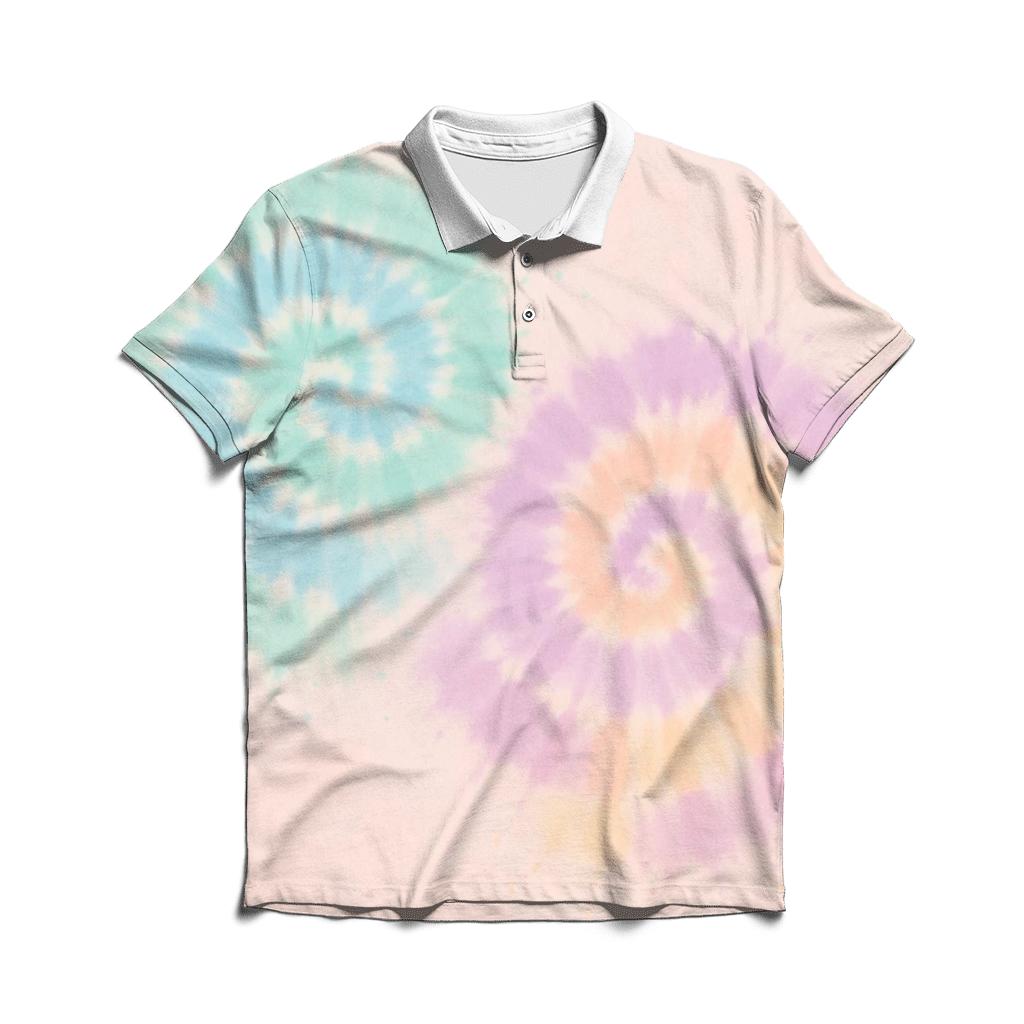 Candy Cloud Pastel Spiral Duo designer slim fit polos