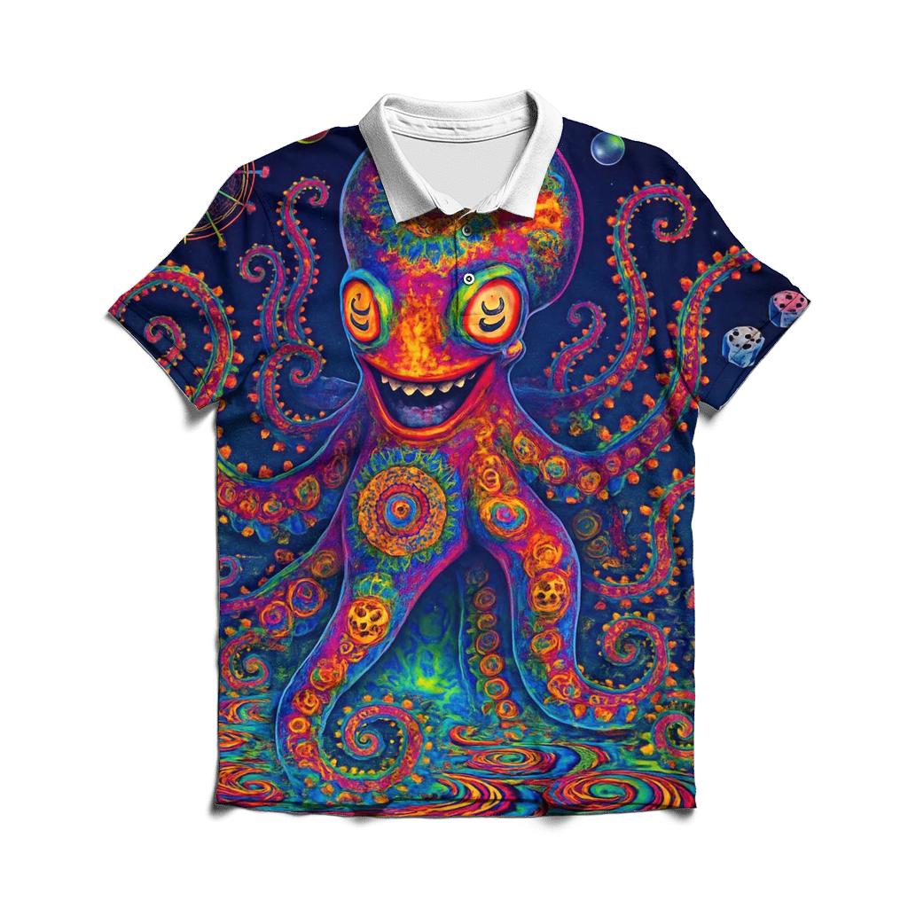 Fractal Carnival Kraken custom polo shirts
