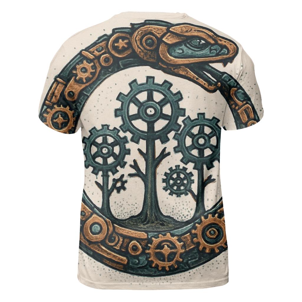 Clockwork Forest Ouroboros statement graphic shirts