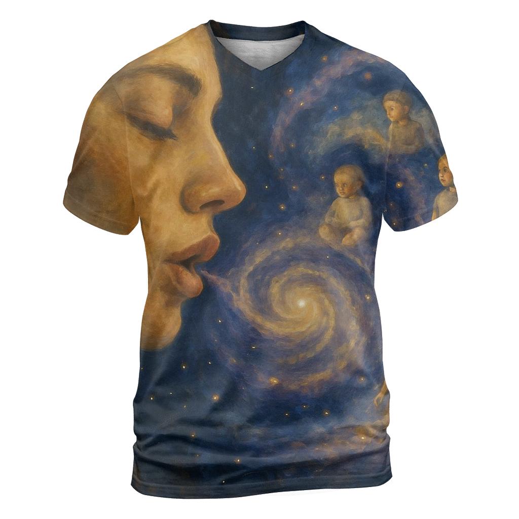 Galaxy Within Her Gentle Lullaby artistic all-over print tops