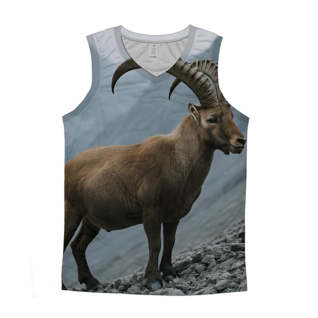 Mountain Ibex On Alpine Scree personalized athletic tanks