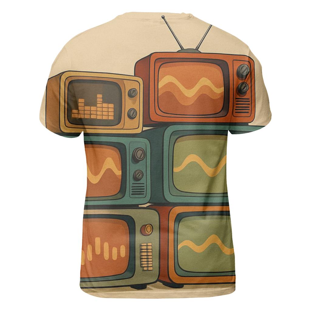 Retro TV Soundwave Lounge designer pattern shirts