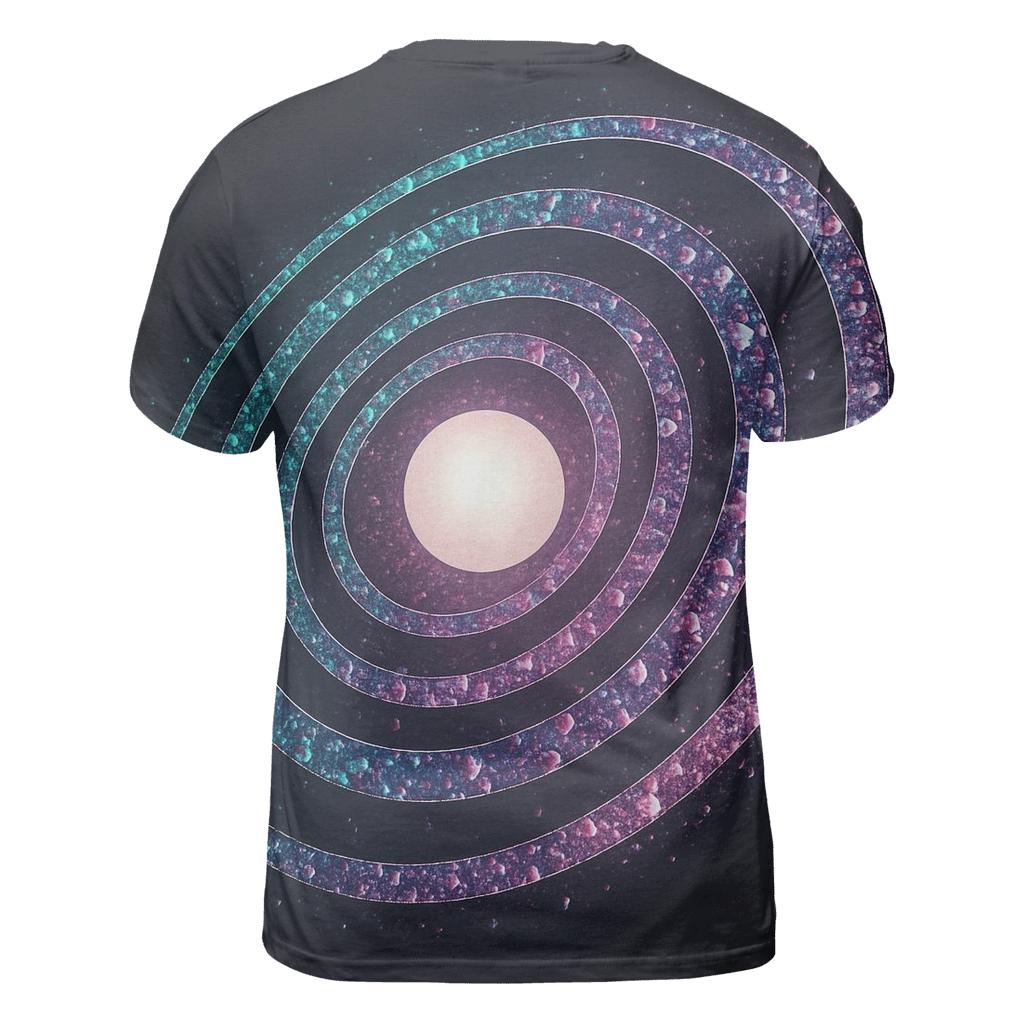 Iridescent Orbit Rings unique graphic print tees