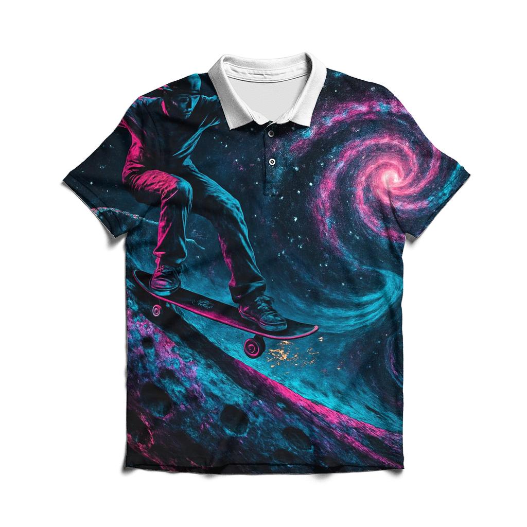 Cosmic Skatepark Flow stylish collar polo tees