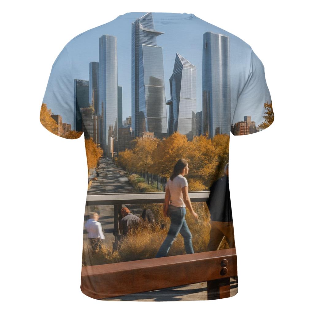 High Line Overlook Toward Hudson Yards custom all-over print shirts