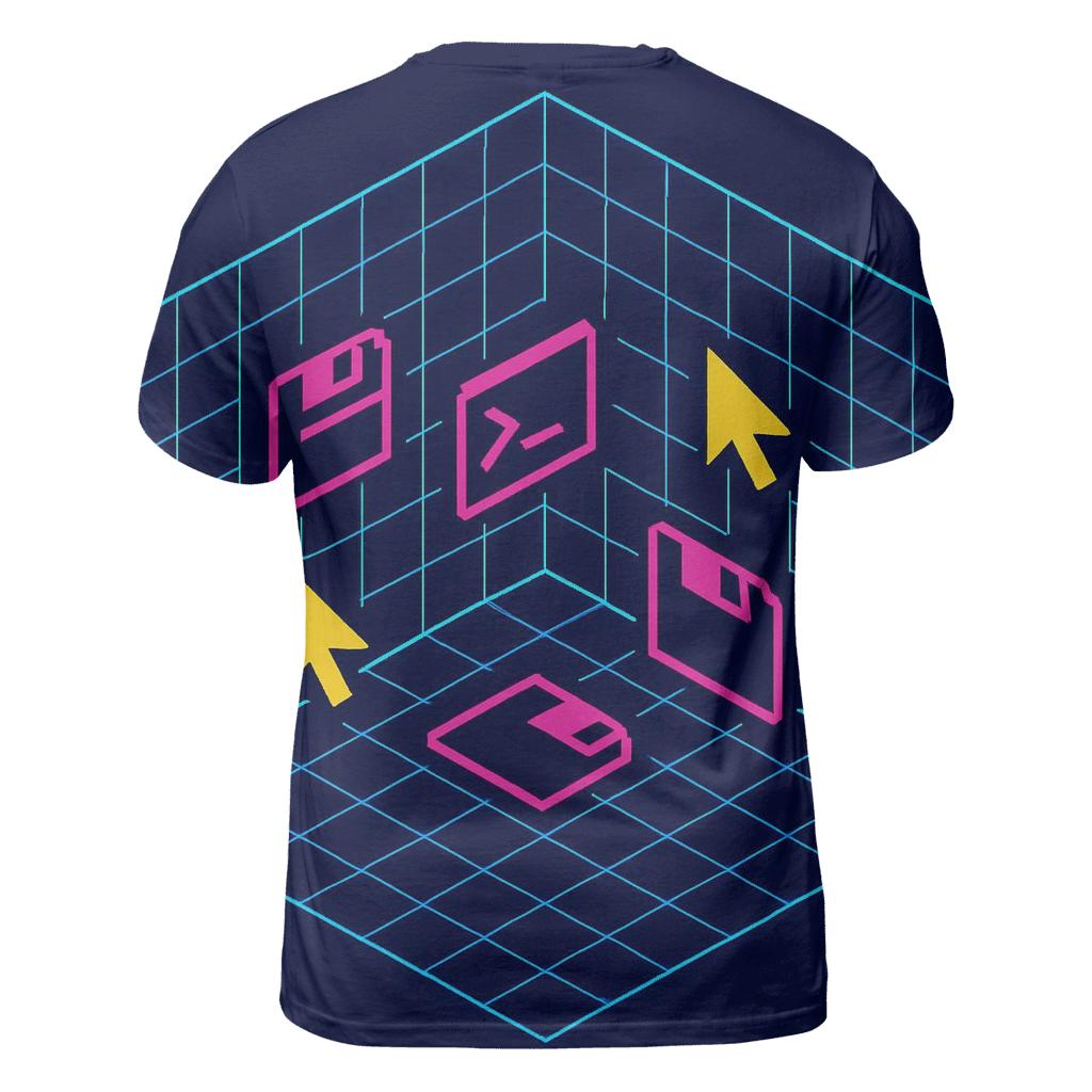 Retro Computer Grid Room statement graphic shirts