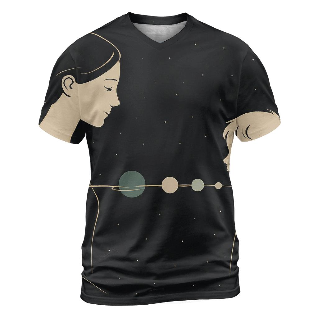 Celestial Thread Between Two Hearts unique graphic print tees