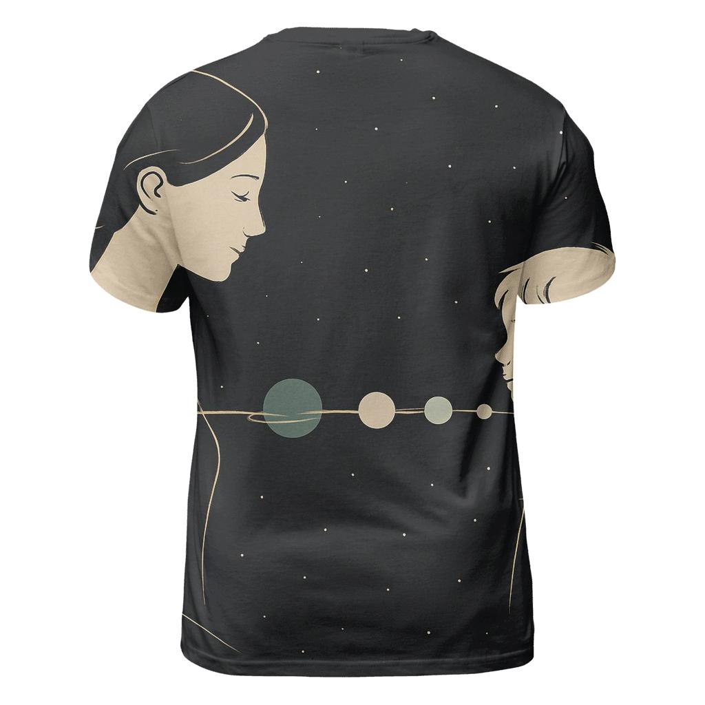 Celestial Thread Between Two Hearts unique graphic print tees
