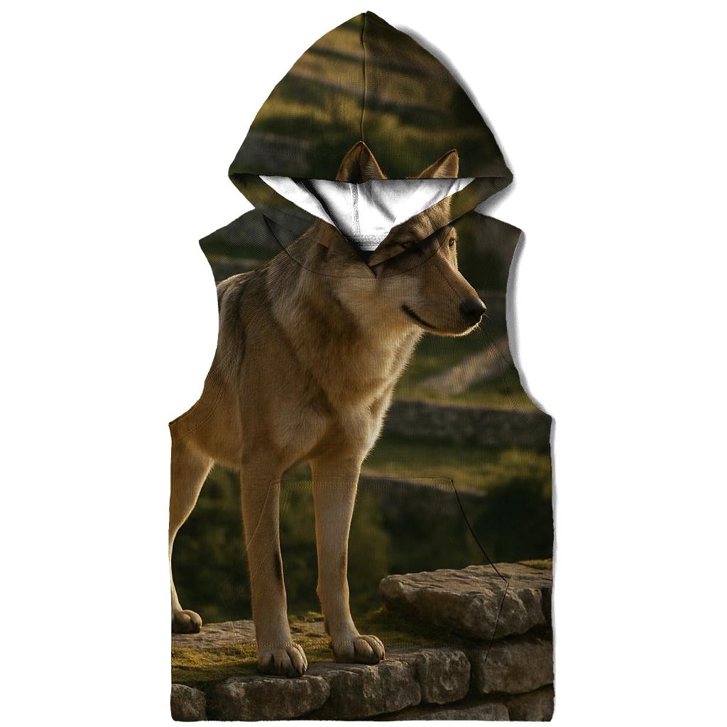 Italian Wolf At Ancient Stone Terrace custom hoodies