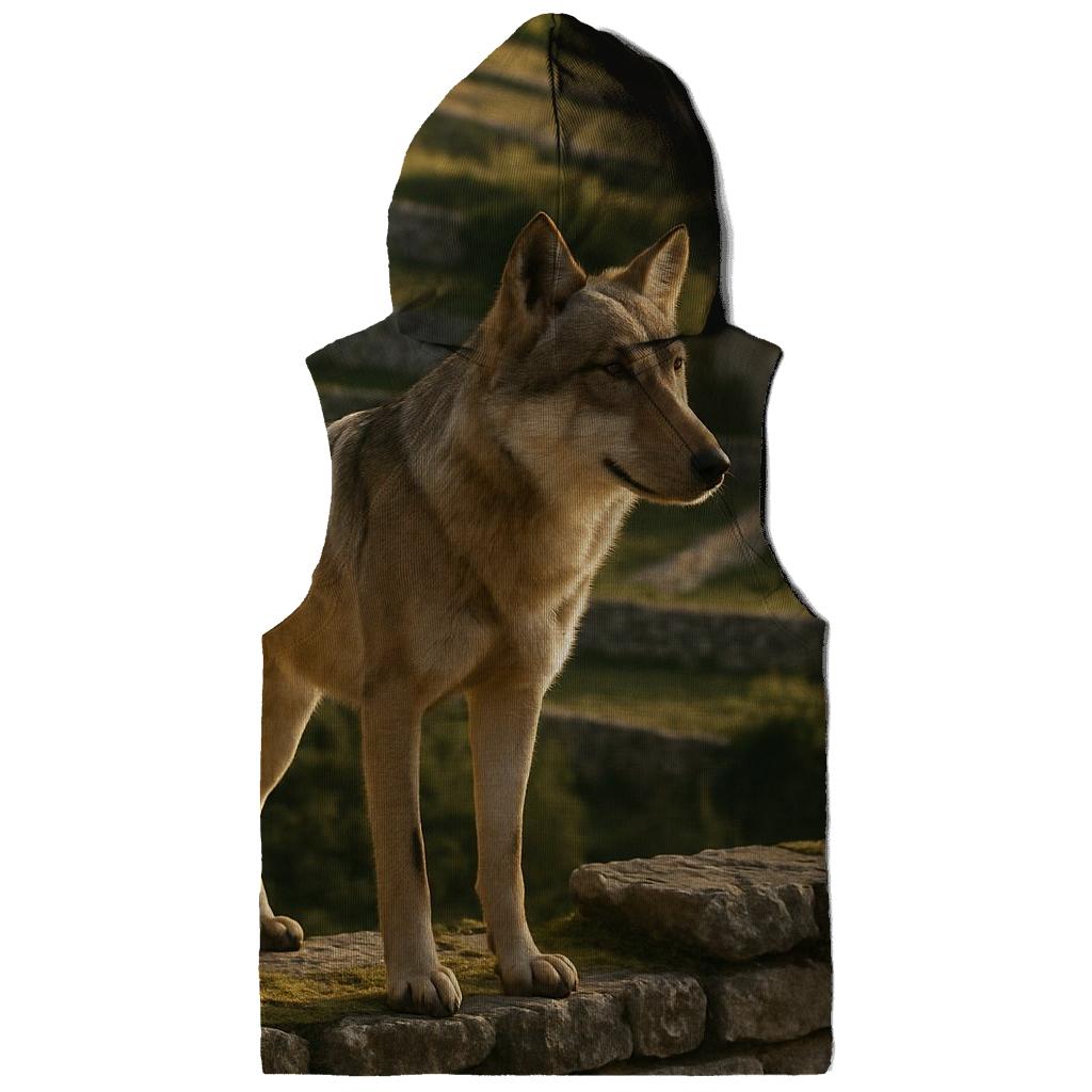 Italian Wolf At Ancient Stone Terrace custom hoodies