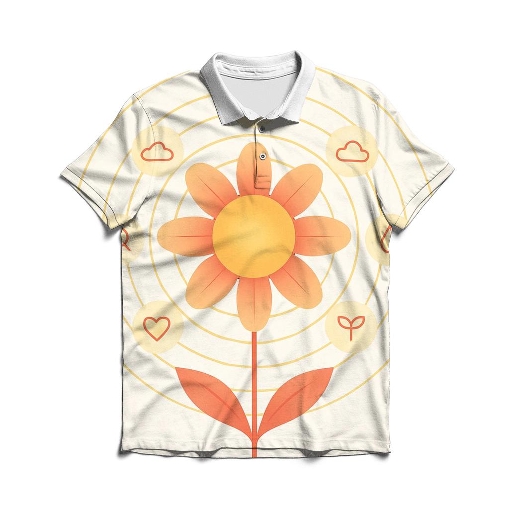 Solar Bloom Diagram casual sports polo shirts