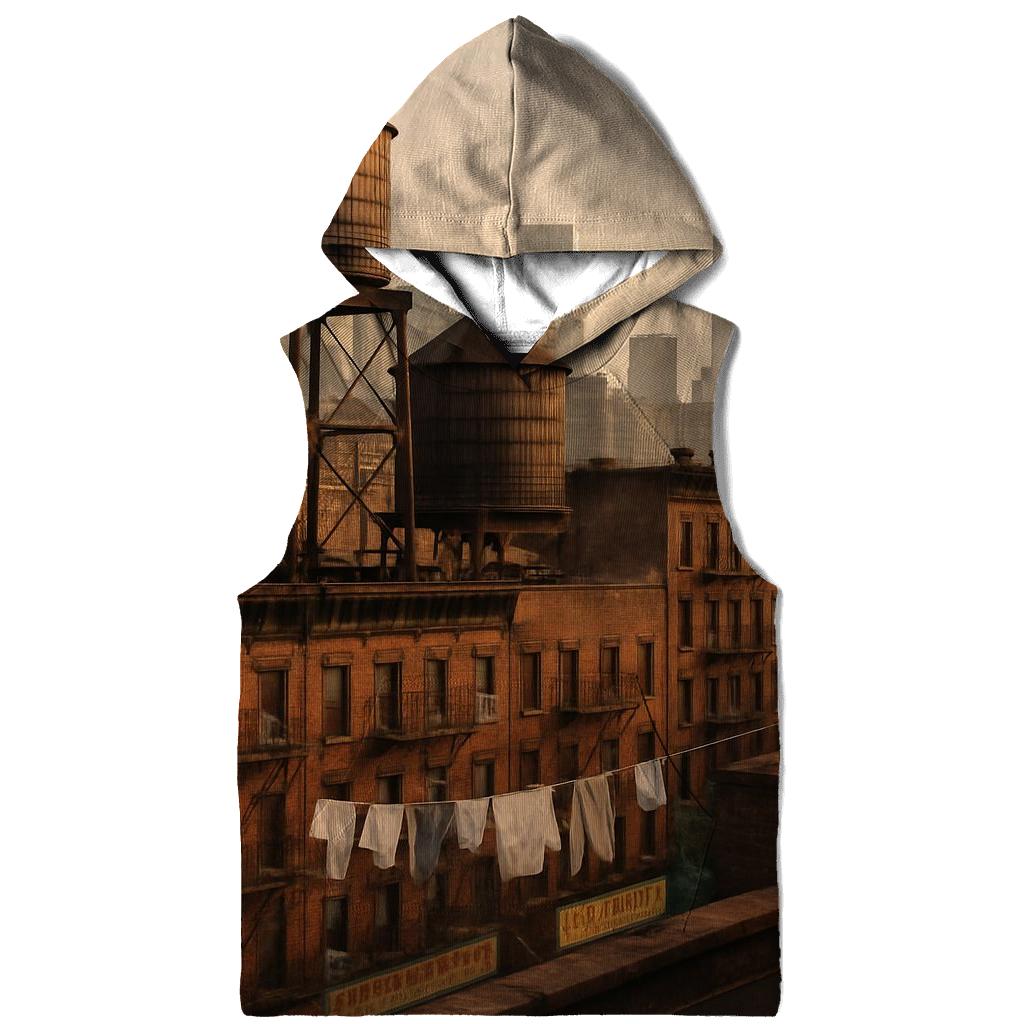 Chinatown Rooftops With Downtown Silhouette custom hoodies