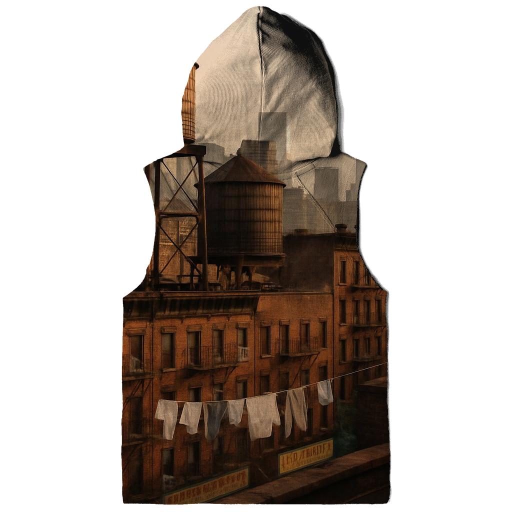 Chinatown Rooftops With Downtown Silhouette custom hoodies