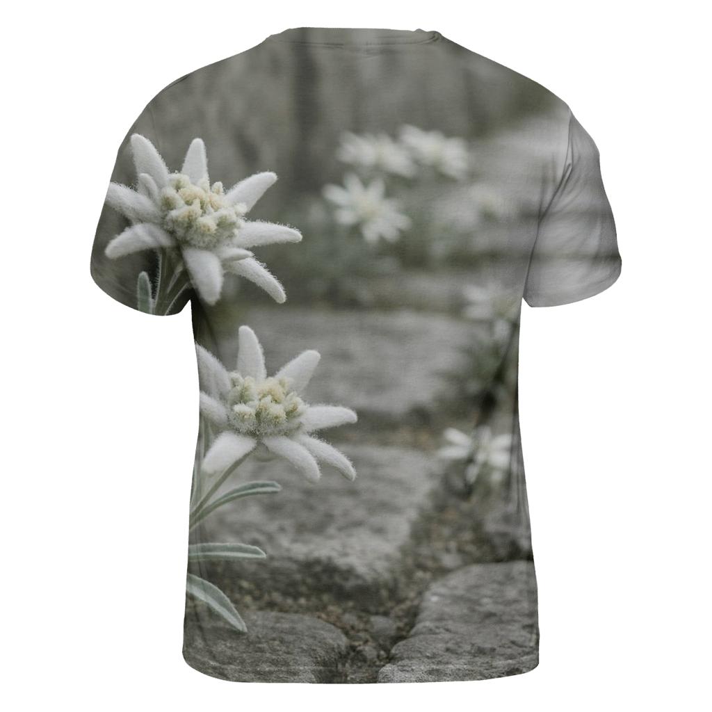 Alpine Edelweiss On Ancient Stone Path custom all-over print shirts