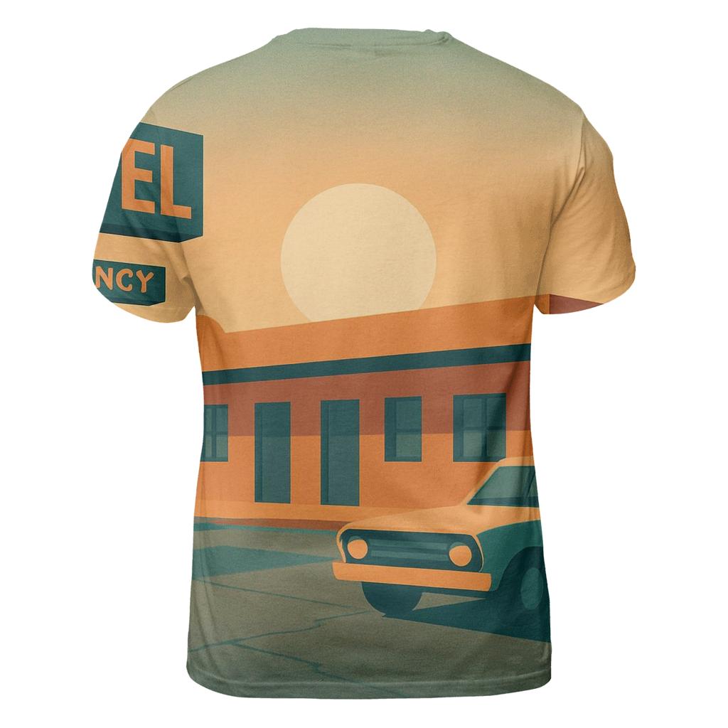 Sunwashed Desert Motel creative print fashion shirts