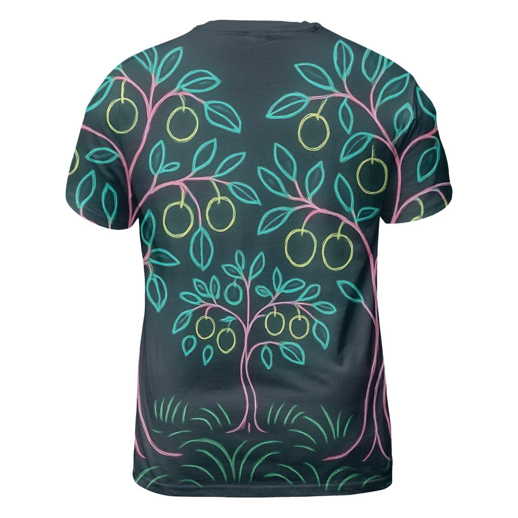 Neon Orchard Linescape creative print fashion shirts