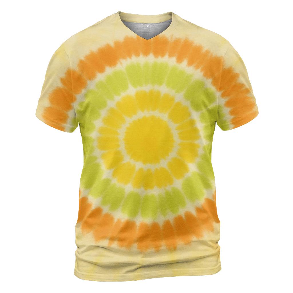 Citrus Offset Bullseye Burst trendy printed shirt styles
