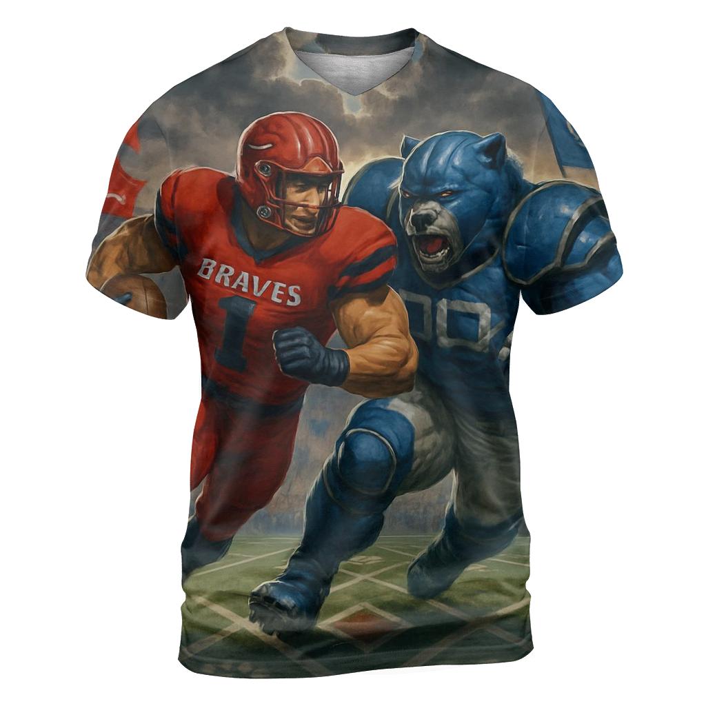 Gridiron Clash At Wrigley Meadows unique graphic print tees