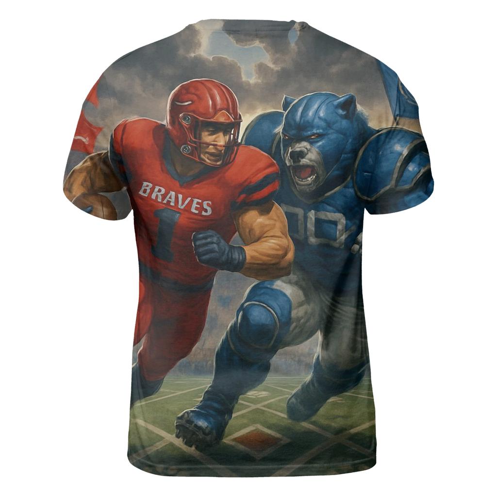 Gridiron Clash At Wrigley Meadows unique graphic print tees