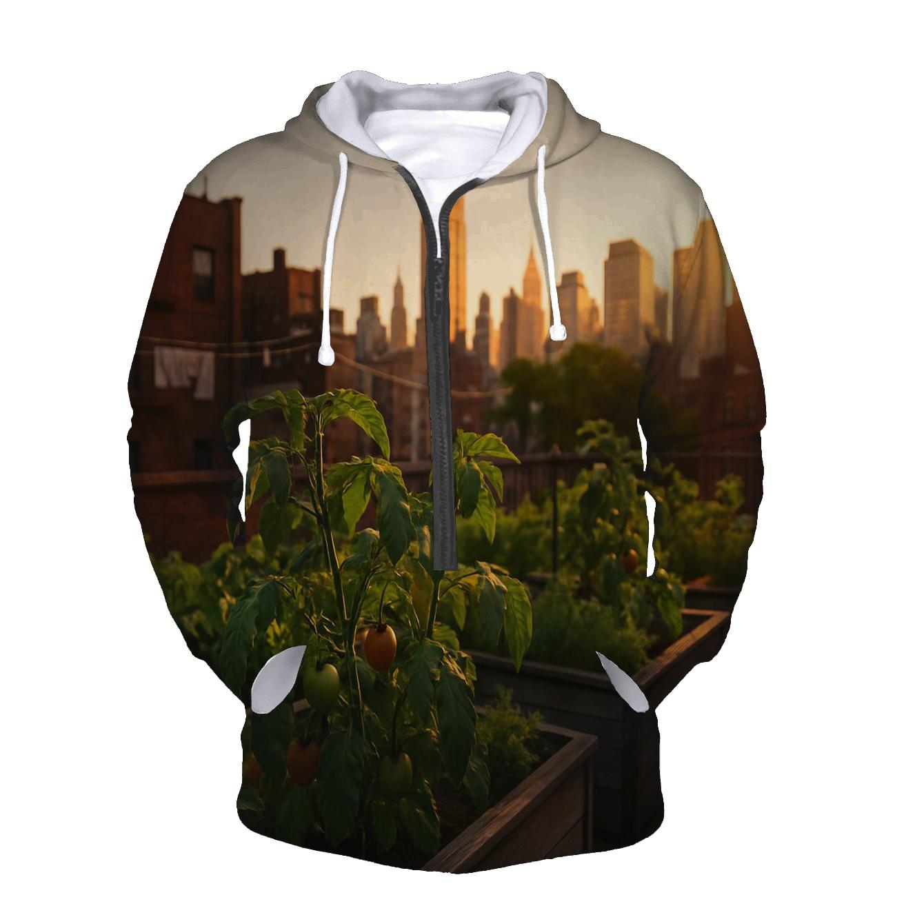 Rooftop Garden View Toward Midtown hoodie trends