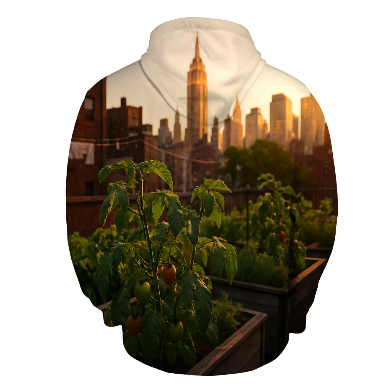 Rooftop Garden View Toward Midtown hoodie trends