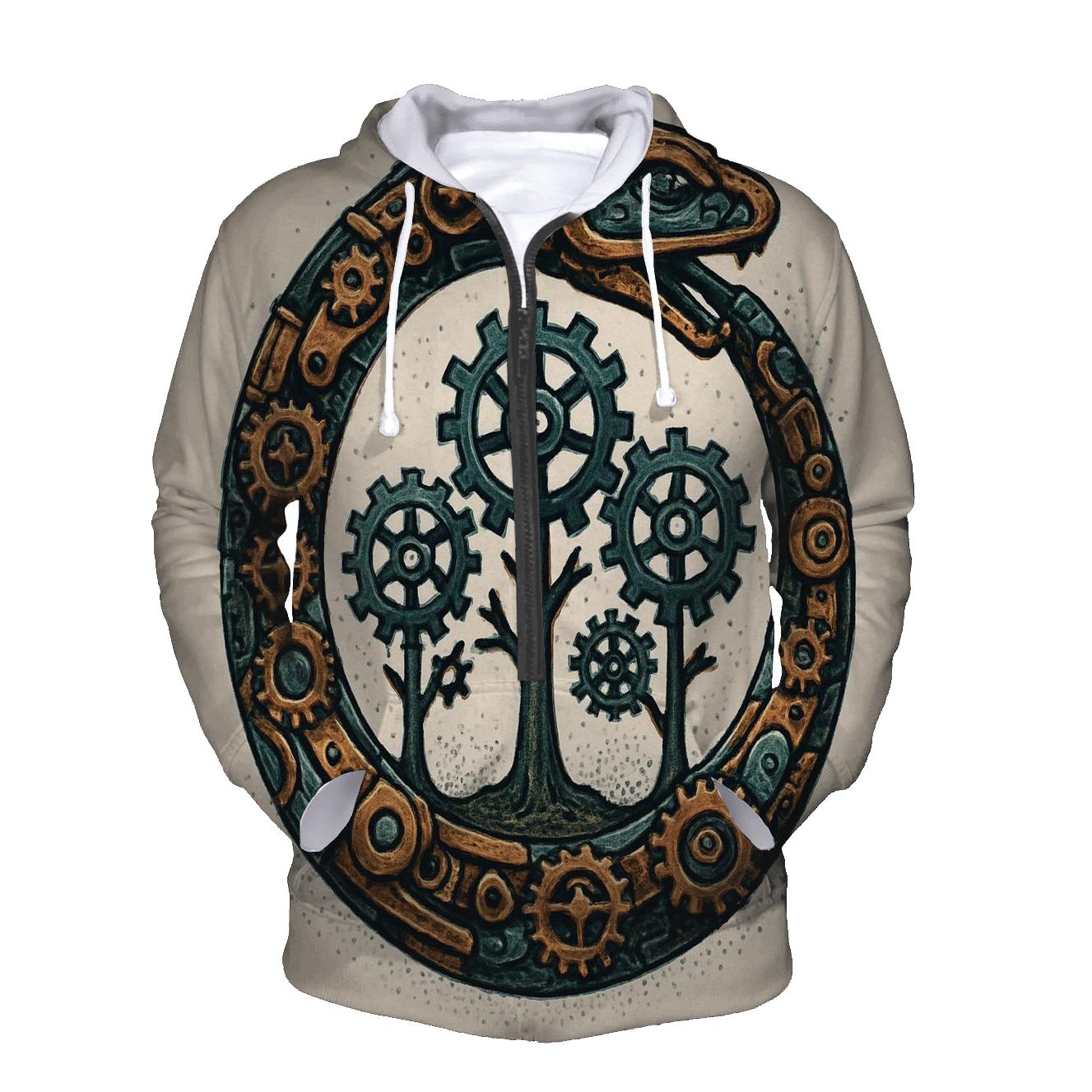 Clockwork Forest Ouroboros designer hoodies