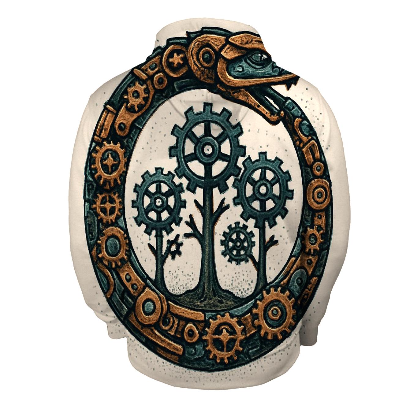 Clockwork Forest Ouroboros designer hoodies