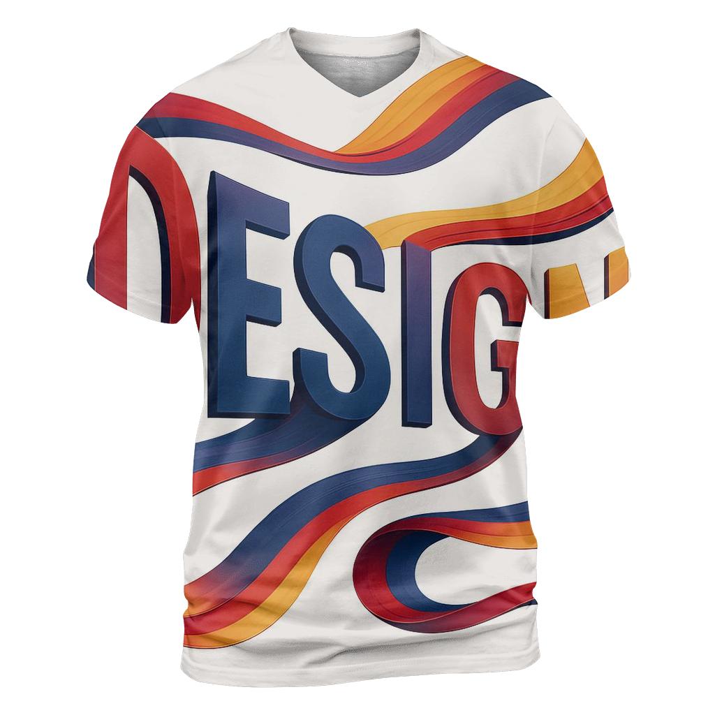 Kinetic Ribbon Typography unique graphic print tees