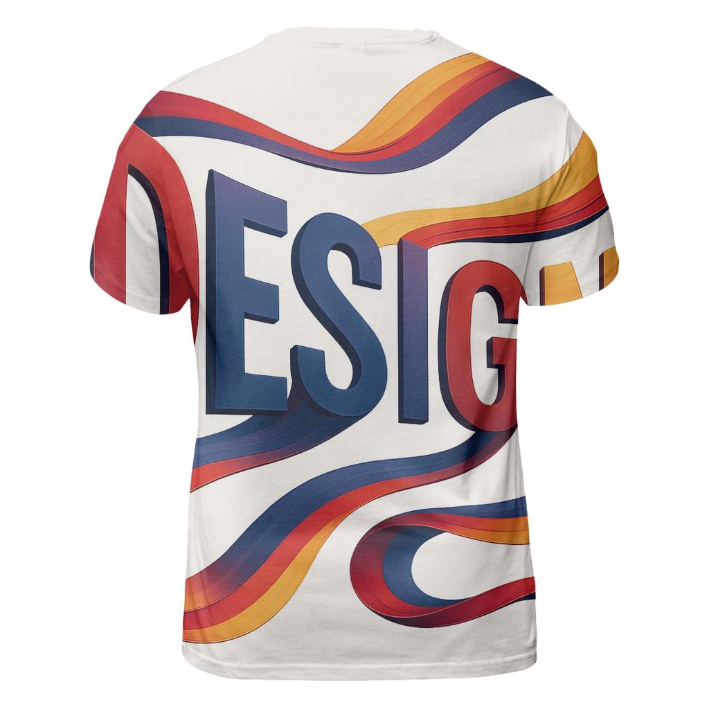 Kinetic Ribbon Typography unique graphic print tees