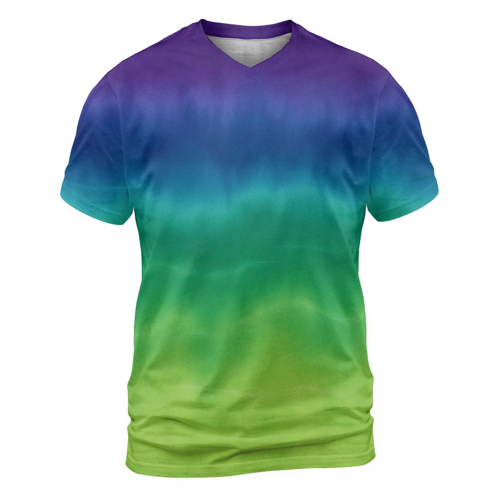 Aurora Horizon Stripe Fade creative print fashion shirts